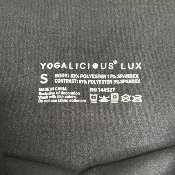 NWT Yogalicious Lux Black/Myristica 2pk Biker Shorts Size Small - Picture 6 of 8